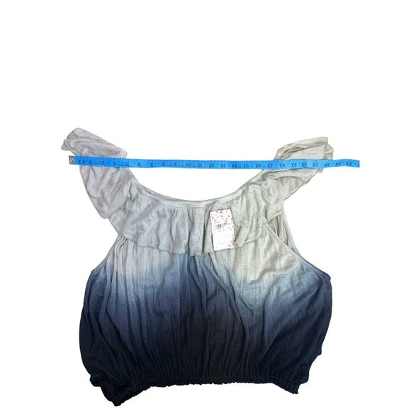 Free People Ombré Off The Shoulder Blouse Size M Soft Stretch Rayon Viscose NWT - Picture 10 of 12